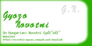 gyozo novotni business card